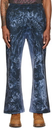 We11done Gray Tattoo Printed Sweatpants