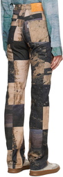 Serapis Brown Oil Sand Jeans