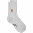 Rostersox Men's Bear Sock in Grey