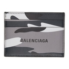 Balenciaga Grey and Black Camo Cash Card Holder