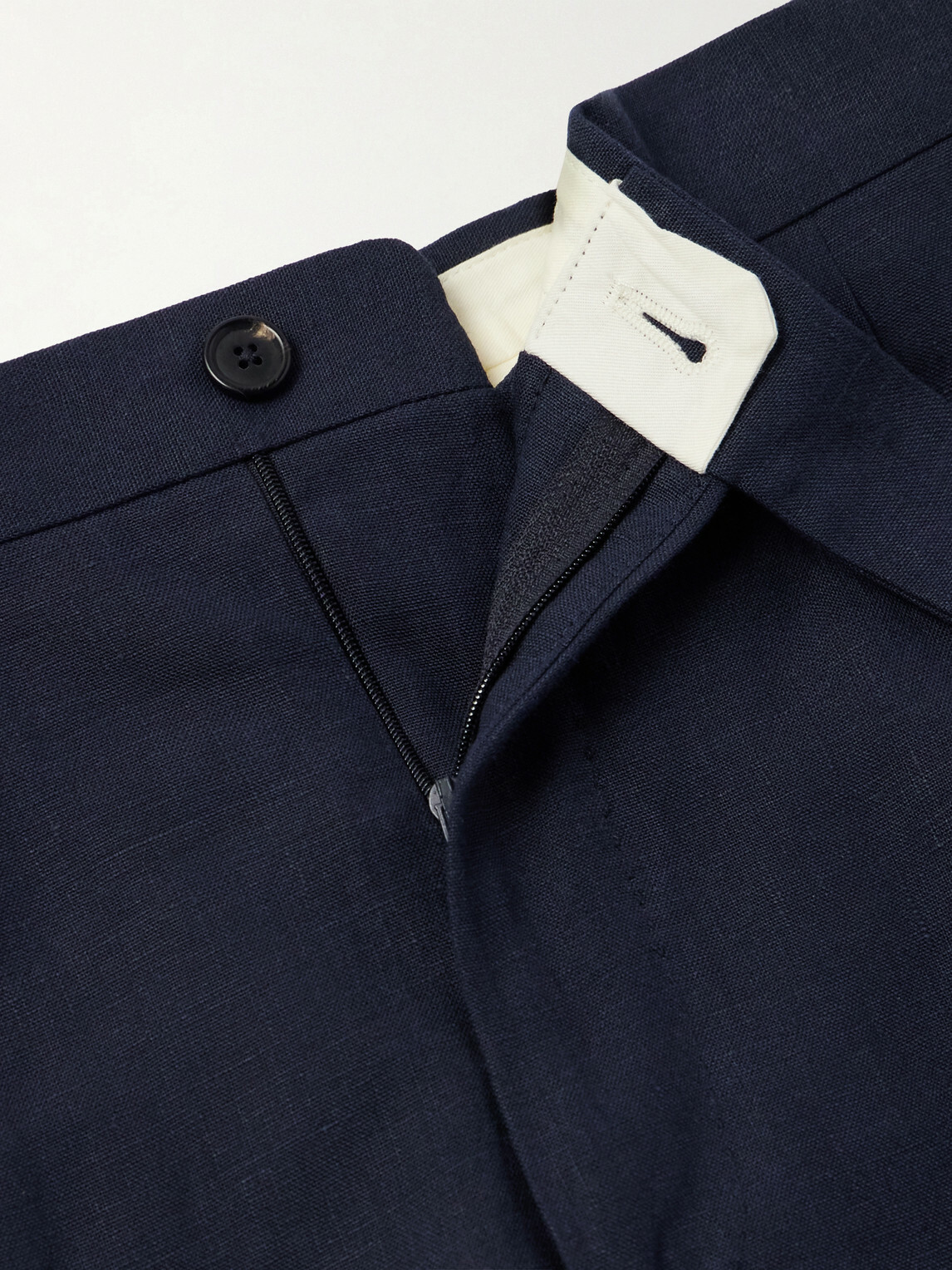 De Petrillo - Straight-Leg Linen Shorts - Blue