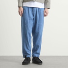 Universal Works Men's Herringbone Rec. Pleated Track Pant in Washed Indigo