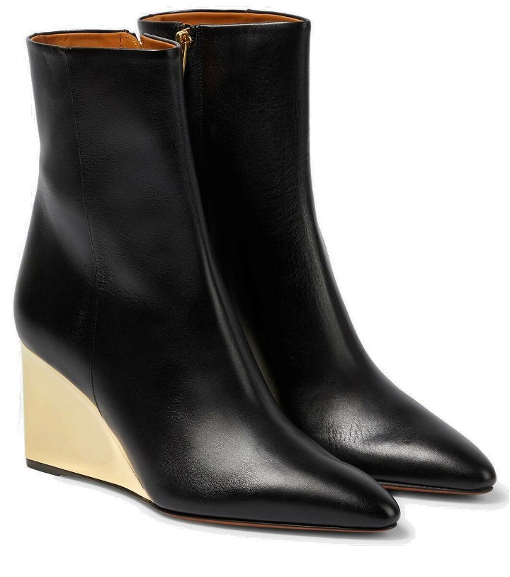 Photo: Chloé Rebecca leather wedge ankle boots