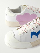 Marni - No Vacancy Inn Dada Rubber-Trimmed Printed Leather Sneakers - Pink