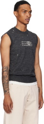 MM6 Maison Margiela Gray Wool Sweater Vest