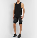 Satisfy - Trail Printed 2-In-1 Stretch-Jersey Running Shorts - Men - Black