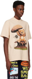 Online Ceramics Tan 'Bear Sitting On Mushroom' T-Shirt