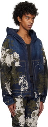 Dsquared2 Navy Workwear Zipped Denim Jacket