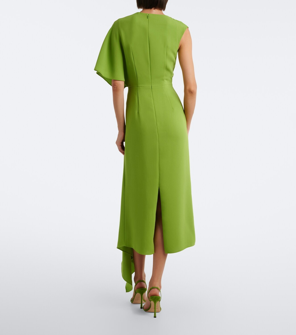Roksanda Elva asymmetric crêpe midi dress