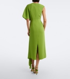 Roksanda Elva asymmetric crêpe midi dress