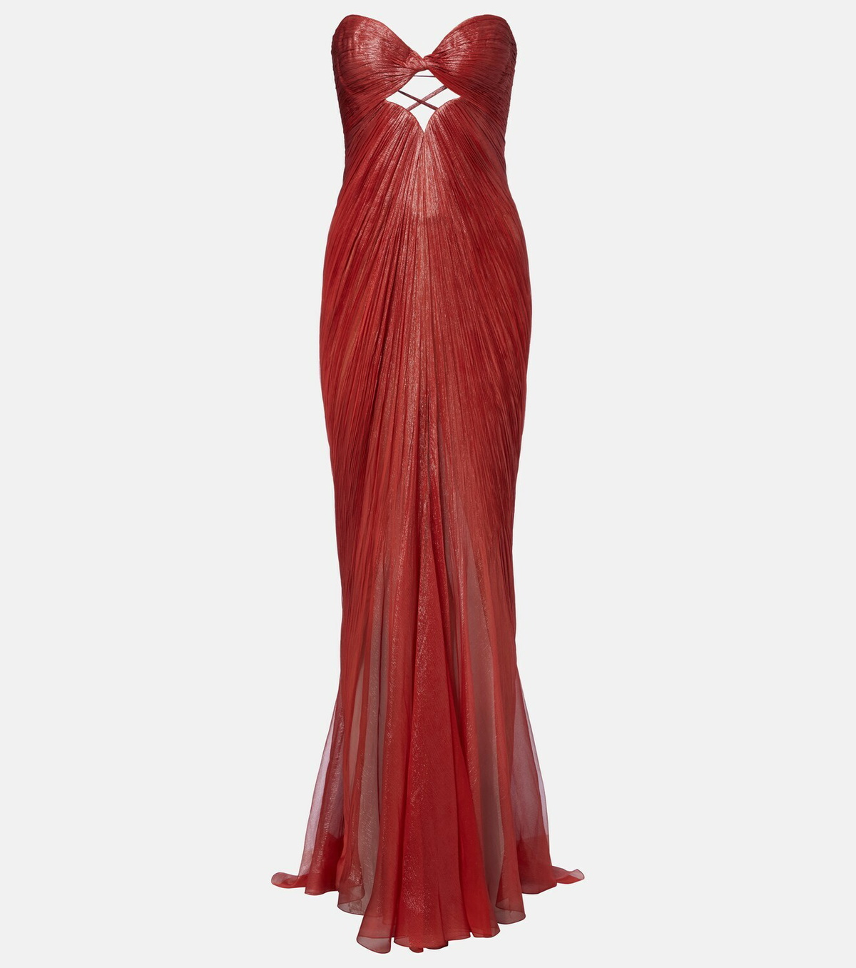 Maria Lucia Hohan Rachel draped silk muslin bustier gown