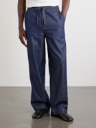 LOEWE - Anagram-Detailed Wide-Leg Jeans - Blue