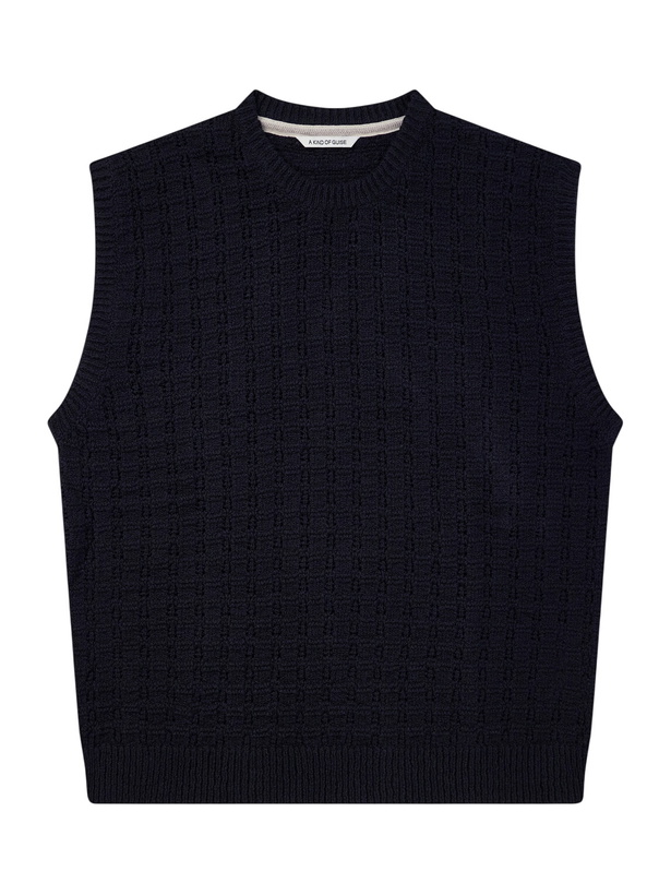 Photo: A Kind Of Guise - Tembe Cable-Knit Cotton Vest - Black