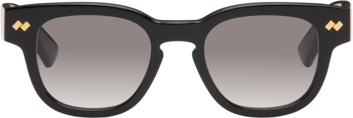 Photo: Bottega Veneta Black Intrecciato Panthos Sunglasses
