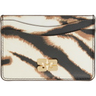 GANNI Off-White & Brown Bou Card Holder