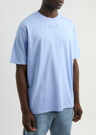 Lanvin Logo-embroidered Cotton T-shirt Blue