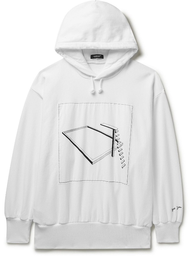 Photo: UNDERCOVER - Oversized Printed Embroidered Cotton-Jersey Hoodie - White