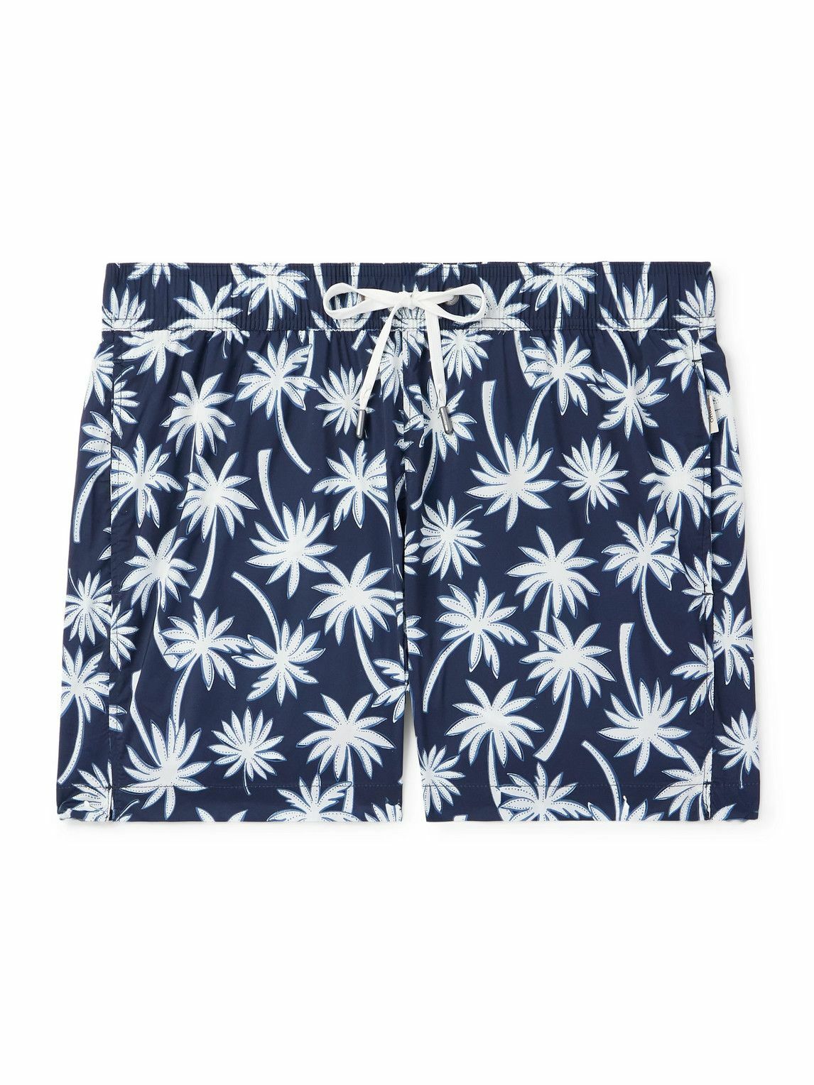 Onia - Charles Slim-Fit Straight-Leg Mid-Length Printed Swim Shorts - Blue