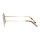 Oliver Peoples Gold and Black Nickol Sunglasses
