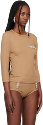 Simone Rocha Beige Embellished Underpinning T-shirt