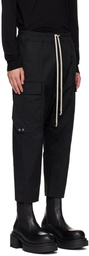 Rick Owens Black Porterville Cropped Cargo Pants