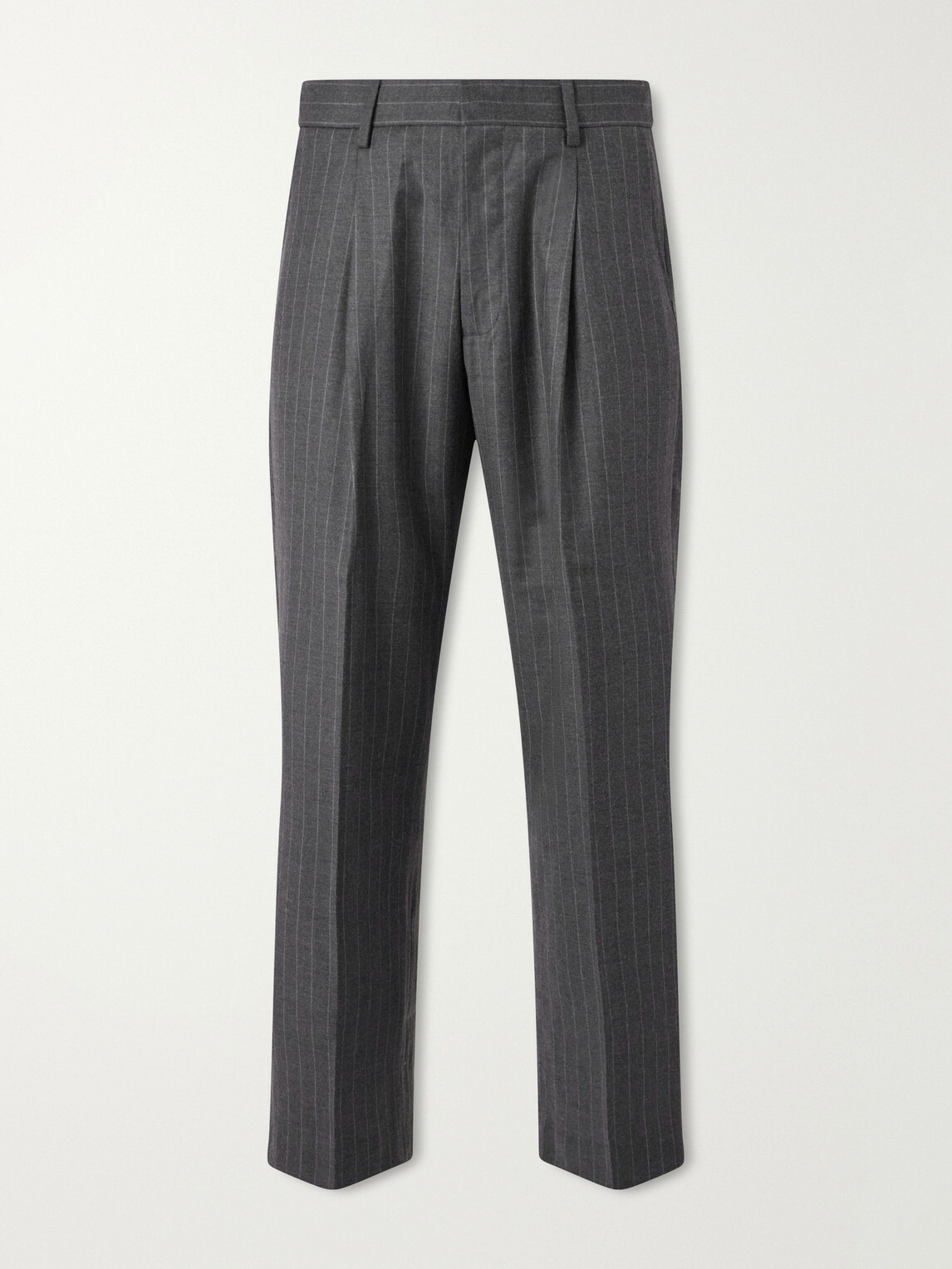 NN07 - Kay 10052 Straight-Leg Pinstriped Wool-Blend Twill Trousers - Gray