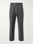 NN07 - Kay 10052 Straight-Leg Pinstriped Wool-Blend Twill Trousers - Gray