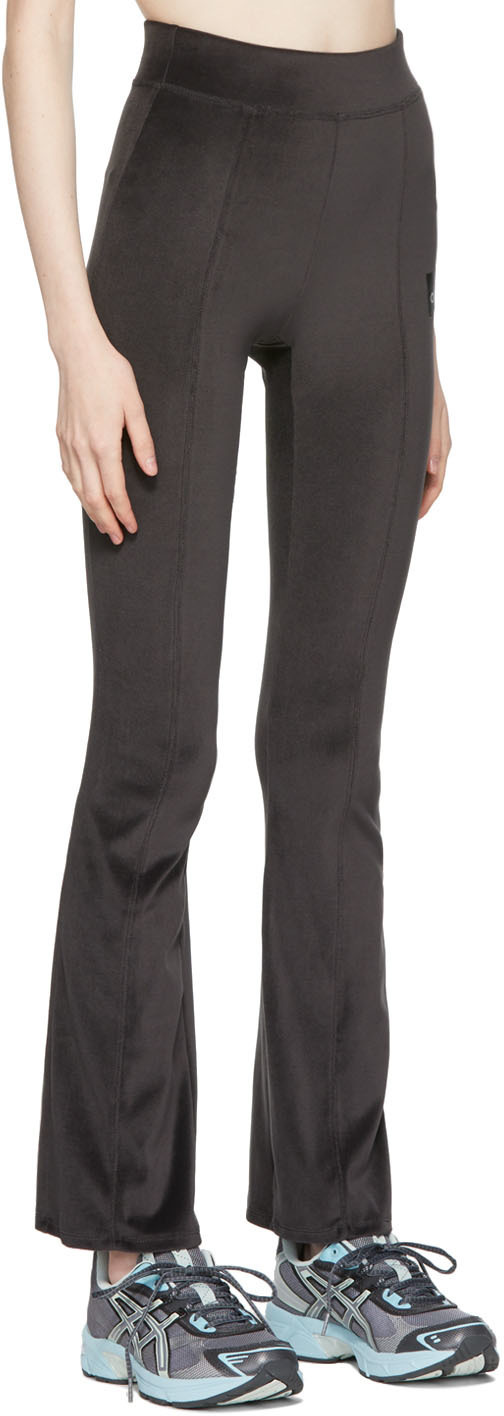 Alo Black Velour Flare Leggings Aloye