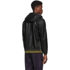 Coach 1941 Reversible Black Leather Hooded Jacket