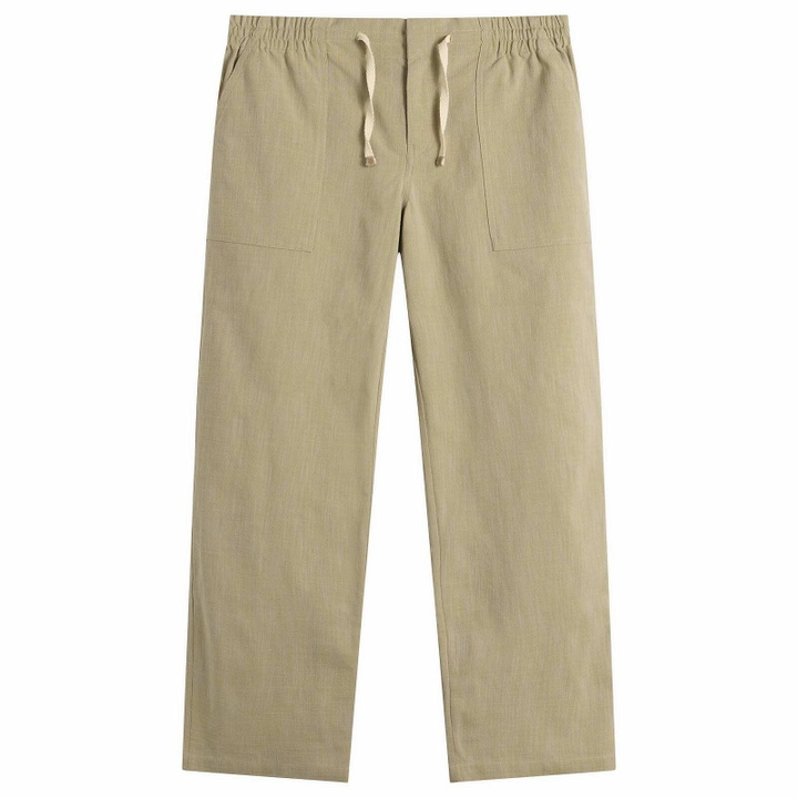 Photo: Drôle de Monsieur Men's Cotton Elasticated Waist Pants in Kaki