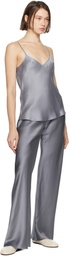 Silk Laundry Gray Bias Cut Lounge Pants