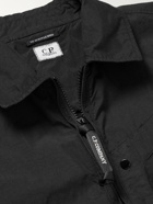 C.P. Company - Metropolis Mesh-Trimmed Garment-Dyed Shell Jacket - Black
