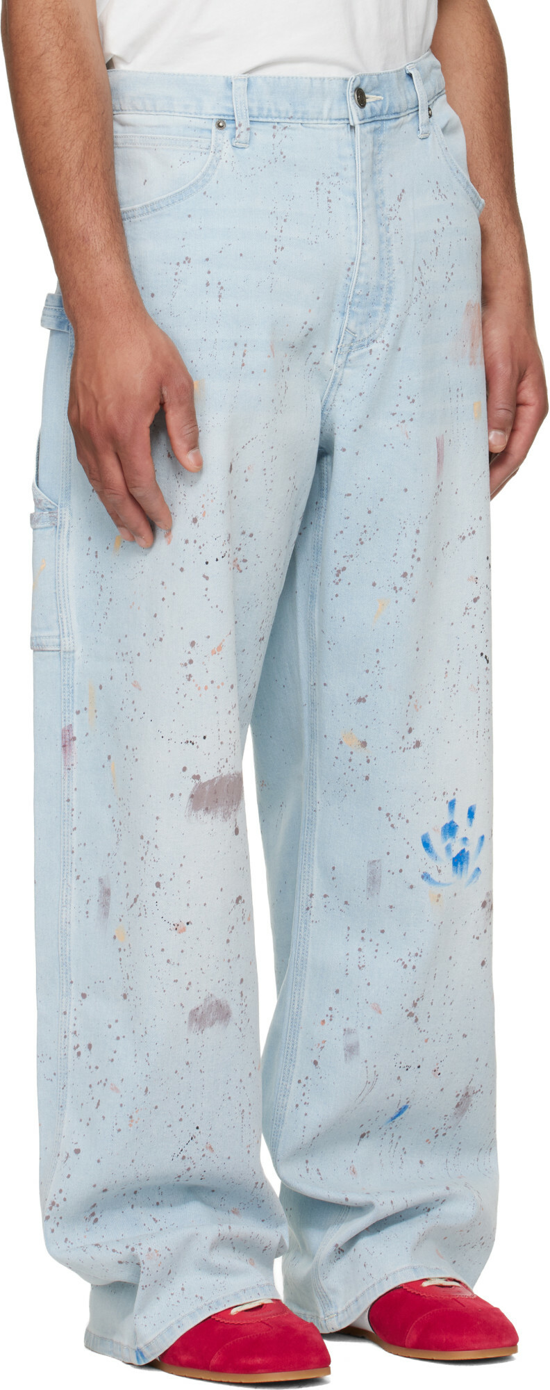 COÛT DE LA LIBERTÉ Blue Nova Sling Over Sized Painter Jeans