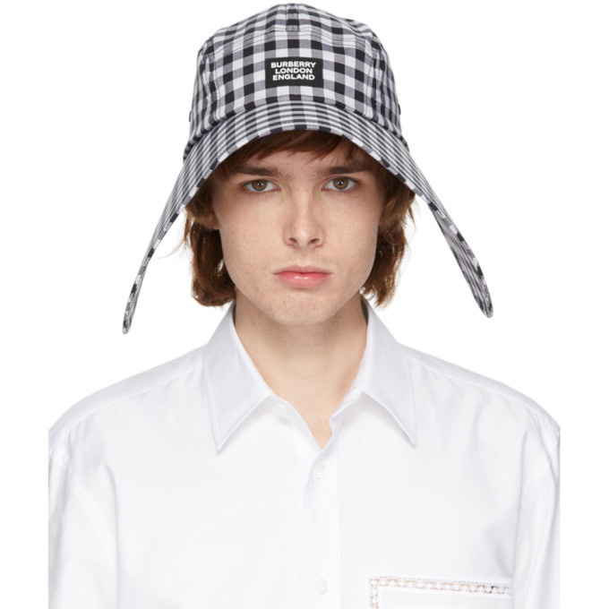Photo: Burberry Black and White Gingham Bonnet Hat