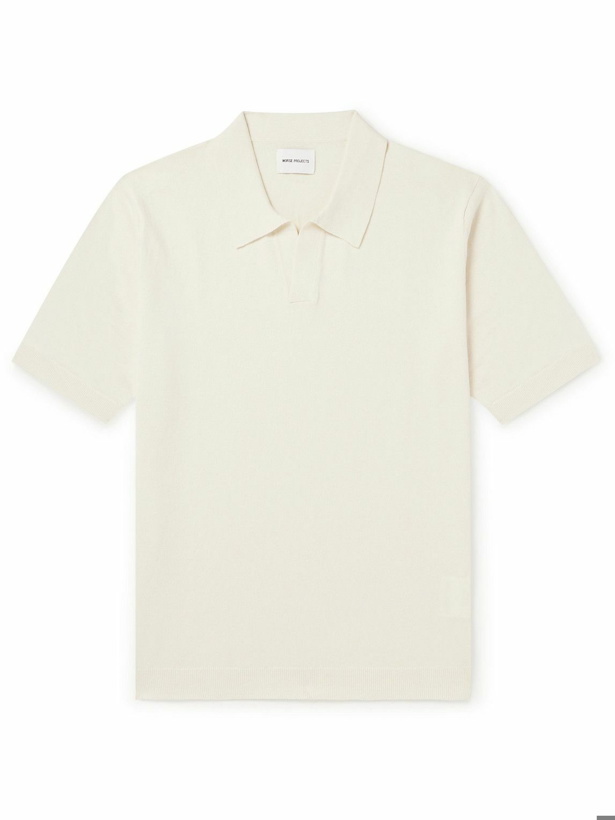 Photo: Norse Projects - Leif Linen and Cotton-Blend Polo Shirt - White