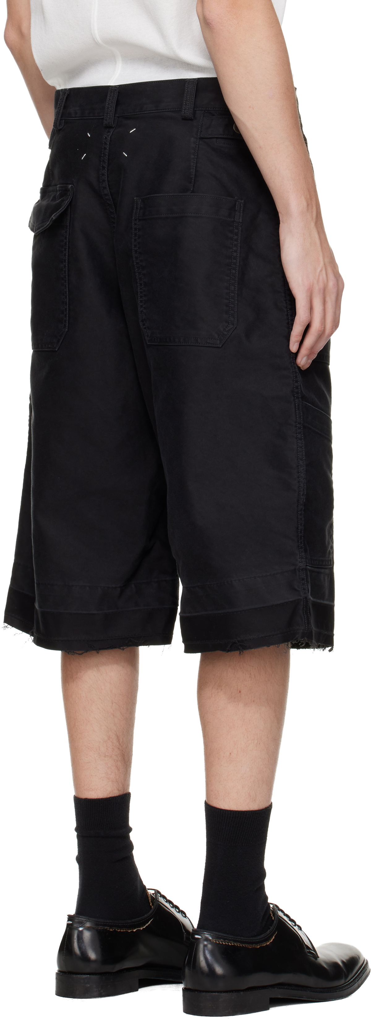 Maison Margiela Black Cotton Shorts