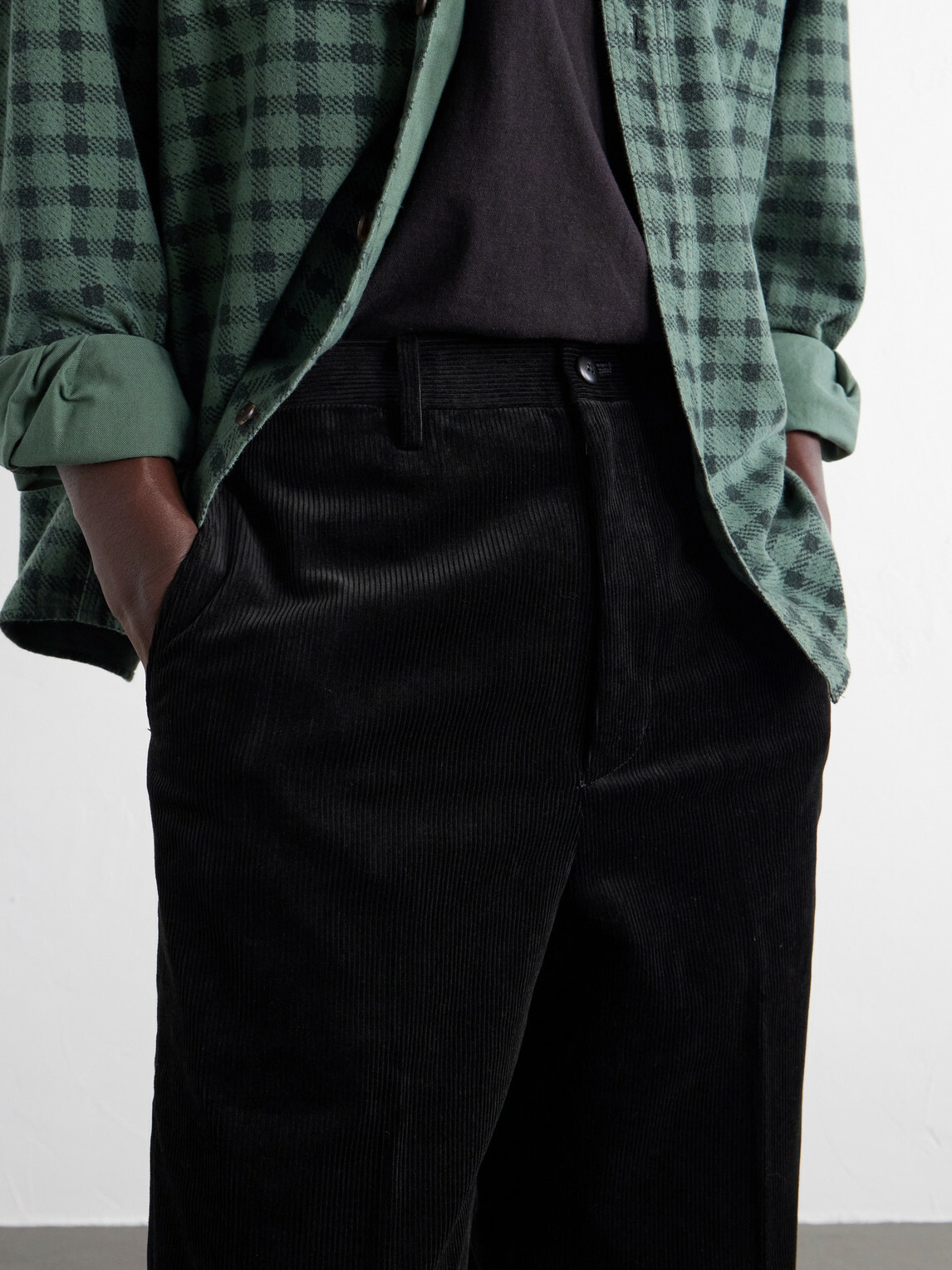 Visvim - Broader Straight-Leg Cotton-Corduroy Trousers - Black