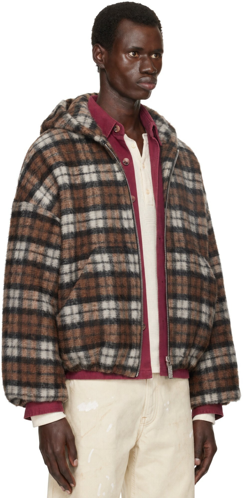 PDF Brown Forte Zip Up Hoodie