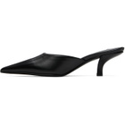 TOTEME Black Sharp Nappa Mule Heels
