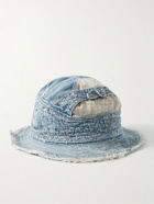 KAPITAL - Distressed Printed Denim Bucket Hat