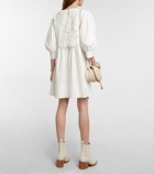 See By Chloe - Lace-trimmed cotton minidress