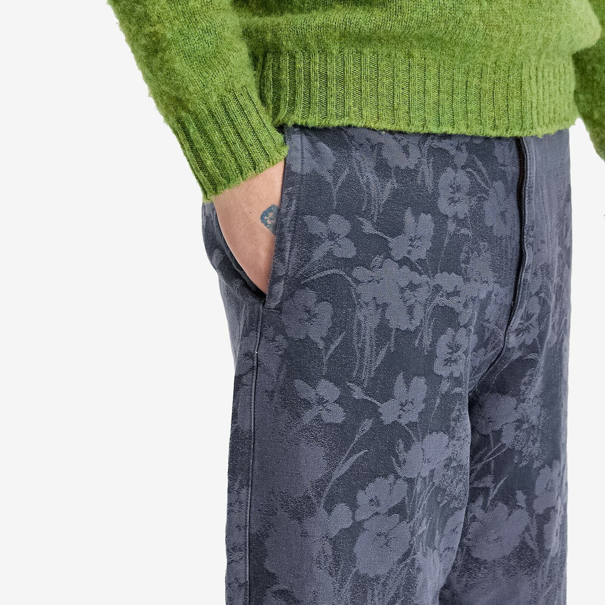 Paul Smith Men's x Lee Jacquard Denim Tapered Trousers in Blue