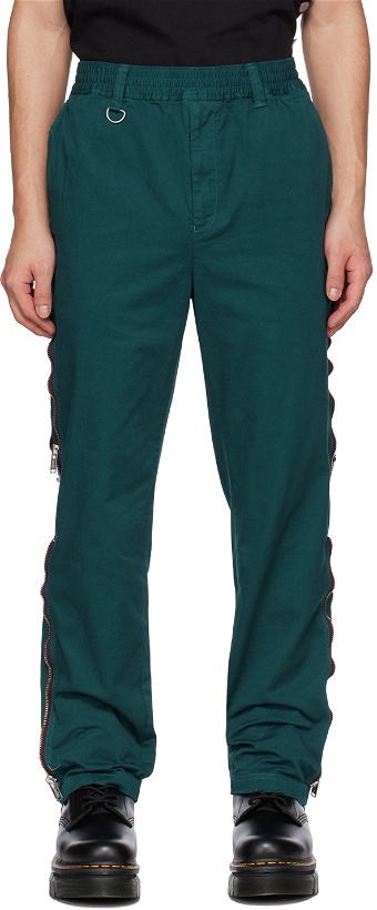 Photo: Undercoverism Green Zip Trousers