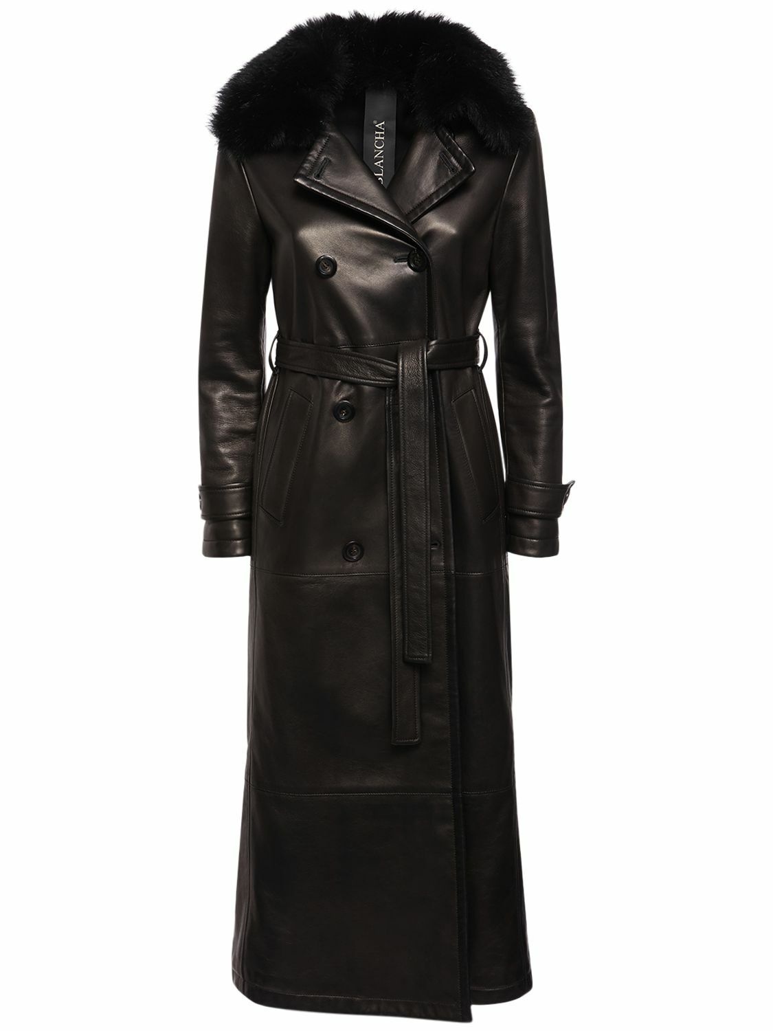 Photo: BLANCHA - Leather & Shearling Trench Coat
