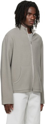 Rier Gray Fleece Full Zip Track Jacket