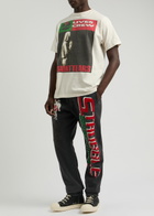 Saint Mxxxxxx Denim Tears Struggle Printed Cotton Sweatpants Black