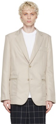 Acne Studios Beige Unlined Suit Blazer