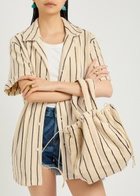 Bongusta Naram Small Striped Terry bag - Cream - One Size
