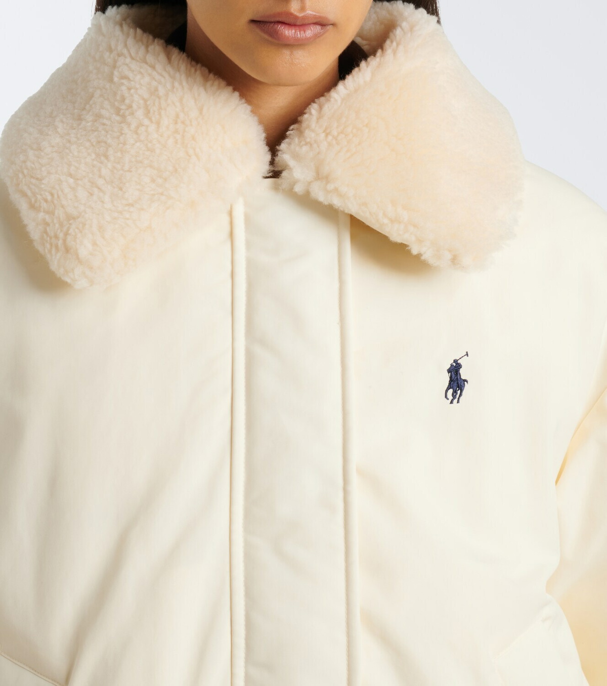 Polo Ralph Lauren Teddy-trimmed cropped blouson jacket