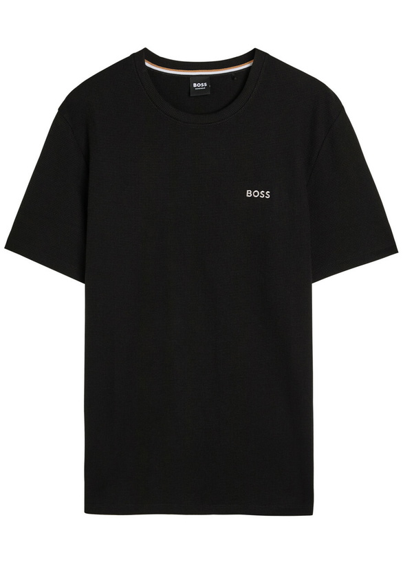Photo: Boss Waffle Cotton-blend T-shirt Black